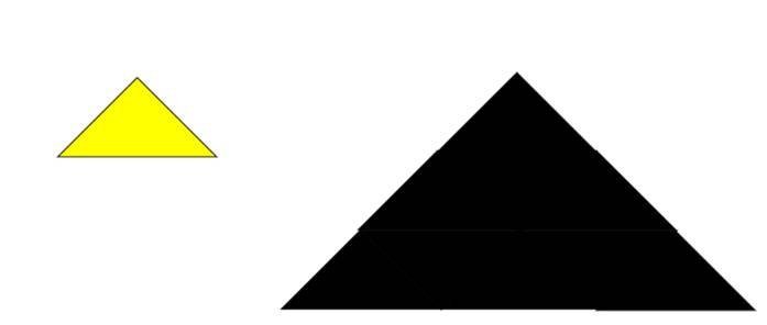 المثلثان في الشكل المقابل غير متشابهين.